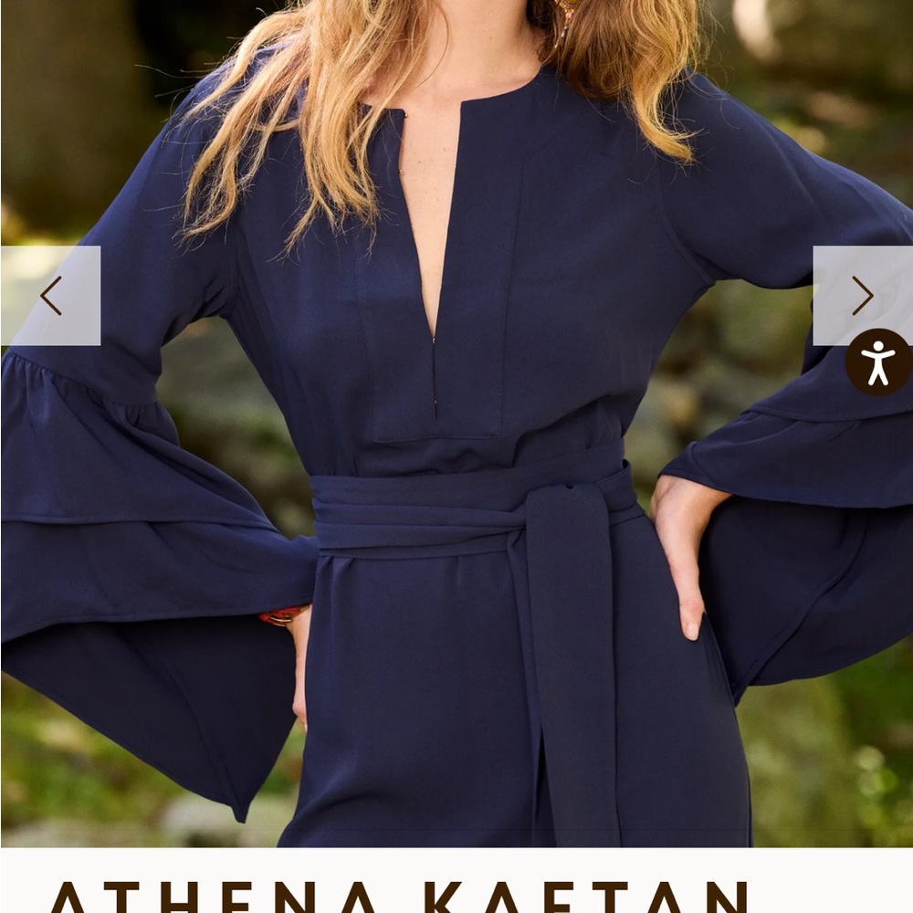 Figue Caftan - Elegant Matte Crepe Maxi Dress